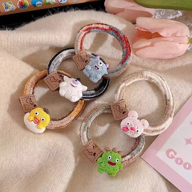 Creative headband 2025 new Japanese style rubber band for hair adult good-looking autumn and winter hair band niche leather label hair rope