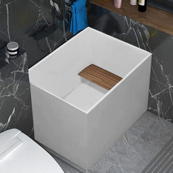 Yijie Deep Soaking Small Apartment Bathtub Home Sitting Mini Acrylic Independent Japanese Style Movable Small Bathtub