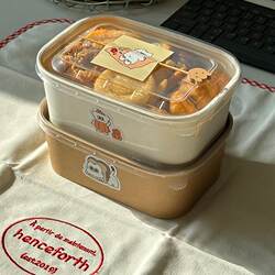 Picnic Box Disposable Thickeneded Kraft Paper Pasta Packaging Box Salad Sushi Fast Food Box Cake Lunch Box Lunch Box