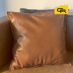 Corridor Nordic Designer Original Genuine Leather down Pillow Living Room Sofa Top Layer Cowhide Cushion Lumbar Pillow