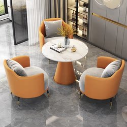 Negotiation Table and Chair Set, Sales Office Reception Table and Chairs, Shopping Mall Beauty Salon Leisure Single Sofa Coffee Table Set