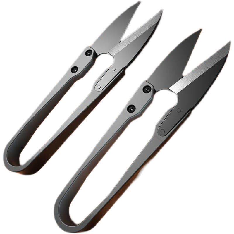 실 자르기용 소형 가위, 가정용 U자형 스프링 실 가위, 손으로 자르는 종이 자르기, 십자수, 의류 재단용, 소형 가위 U-