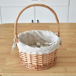 Willow Blue Hand Basket, Dance Basket, Prop Storage Basket, Toy Basket, Children's Picking Basket, Mini Small Basket, Flower Basket