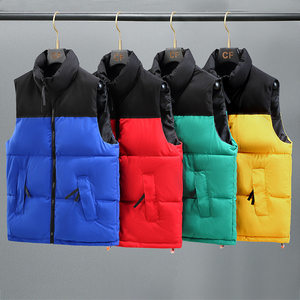
Quality men's cotton vest men's autumn and winter thickened warm vest trendy brand men's spliced outer wear versatile tops