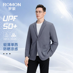 
[Ice Silk Coolness + 10A Antibacterial Sunscreen] Romon Men's Casual Suit 2026 Summer New Sunscreen Suit for Men
