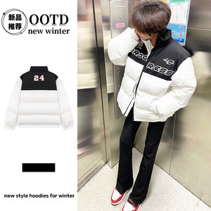 
Men's Down Jacket Winter 2024 New Mid-Length Cotton Clothes Men's Warm Cotton Jackets Bread Coats Couple Jackets