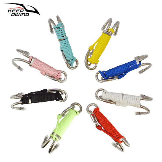 316 stainless steel diving hook double -headed hook hook hook umbrella rope single -headed hook to prevent sea drav flow stream hook safety rope