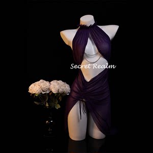 
Secret style sexy nightgown light lace body dress hollowed out underwear pure desire qqny