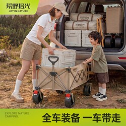 Wilderness Camping Cart Foldable Outdoor Trolley for Children, Reclining and Parcel-Collecting Small Cart, Camp Trailer