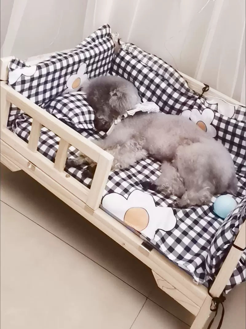 狗狗小床窝实木宠物床行军床猫窝型犬床中型犬 狗狗小床窝实木宠物床行军床猫窝型犬床中型犬