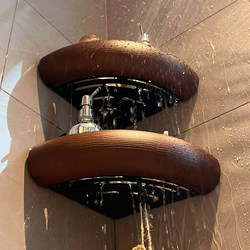 Bathroom Shelf with Suction Cups, No-Drill Wall-Mounted Storage Rack for Home Use, Suitable for Shower Gel and Shampoo, Corner Organizer