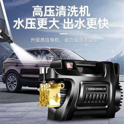Black Cat High-Pressure Household Car Washer Fully Automatic 220V High-Power Cleaning Machine Portable Small Car Washing Tool