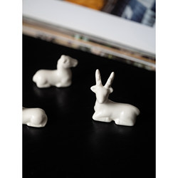 Small Terrace, Deer and Horse, Solid Color Chopstick Holder, Zakka, Japanese Style, ins Ceramic Holder, Minimalist Chopstick Holder