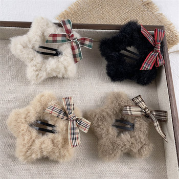 Hair clip plush sweet and cute plush orangutan BB clip