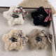 Bow plush pentagram Star hair clip female front bangs bangs clip the back brain broken hair BB headgear winter female
