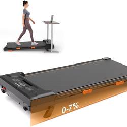 Electric Flat Walking Machine for Home Use, Small Indoor Silent Folding Treadmill, Fitness Equipment, Pull Cart