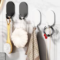 Hook with strong adhesive without punching, kitchen bathroom door, sticking markless glue on the wall, load-bearing stainless steel hook