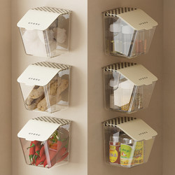 Wall-Mounted Kitchen Storage Box for Onions, Ginger, and Garlic, No-Drill Hanging Basket for Garlic Storage, Ginger and Garlic Storage Basket Organizer