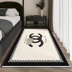 Japanese bedside blanket imitation cashmere small fragrance light luxury high-end waterproof floor mat bedroom living room carpet 2025 new style