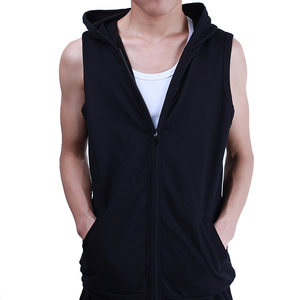 
Summer casual large size vest men's sports fitness sweat vest sleeveless basketball hoodie vest vest sweatshirt jacket