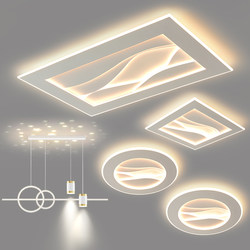 Guangdong Zhongshan Lighting Modern Minimalist Living Room Lamp Whole House Package Combination Landscape Painting Ceiling Lamp Led Hall Lamp