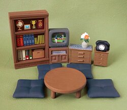 Japanese Zakka Mini Home Furniture Table Chair Cabinet Miniature Scene Dollhouse Decoration Resin Ornaments Props