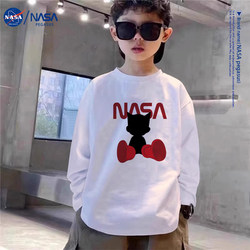 Nasa Co-Branded Children's Clothing Boys' Long-Sleeved T-Shirt 2026 New Kidsren's Spring & Fall Clothing Medium and Large Kidsren's Pure Cotton Tops