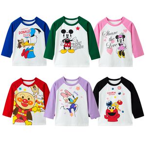 
Japanese autumn new children's T-shirt long sleeve spring and autumn boys' pure cotton tops girls' bottoming shirts baby cartoon long T-shirts