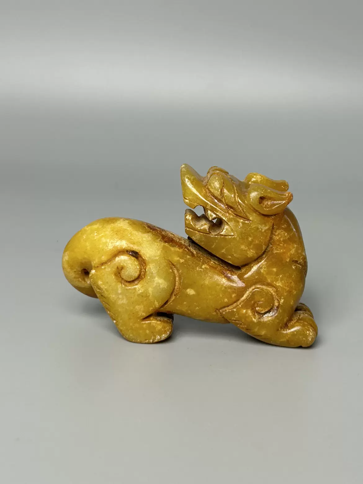 黄玉龍形珮 和田玉 古玉 古玉擺件 中国古玩 中国美術 唐物骨董 G42 黄玉龍形珮 和田玉 古玉 古玉擺件 中国古玩 中国美術 唐