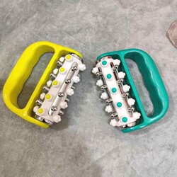 Handheld Small Roller Leg Massager, Manual Roller for Shoulder, Neck, Waist, and Back, Fat Pushing and Meridian Dredging Massager