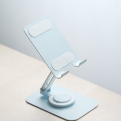 K100 Macaron Desktop Phone Stand All-Metal Rotating Tablet iPad Foldable for Online Classes and Office Use