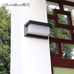 Nuanduo Solar Outdoor Wall Lamp Modern Simple Waterproof Outdoor Wall Lamp Creative Induction Aisle Balcony Garden Lamp