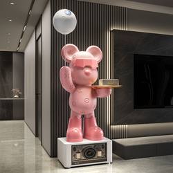 2026 New Violent Bear Starry Sky Lamp Ornament, Large Floor-Standing Gift for Living Room Next to Tv Cabinet, High-End Decoration