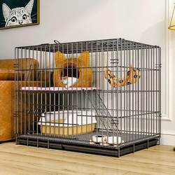 Cat Cage for Home Use, Double-Layer, Extra Large Free Space, Indoor and Outdoor, Foldable Villa with Integrated Toilet, Does Not Take up Space, Cat Nest