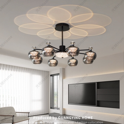 Lighting-Inspired Italian-Style Light Luxury Living Room Chandelier, High-End Magic Bean Lamp with up and down Lighting, French Retro 2025 New Main Light