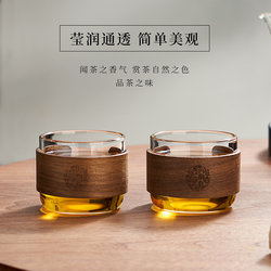 Tea Cup, Transparent Glass Cup, Household Tea Cup, Thickened Heat-Resistant Kung Fu Tea Set, Master Cup, Anti-Scalding, Small Size