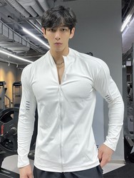 Autumn Cycling Clothing Men's Stand-Up Collar Bicycle Windproof Suit Sports Top Long Pants Jacket Fitness Training Quick-Drying Clothing