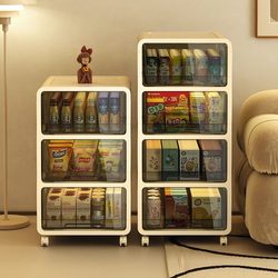 Monrita German Snack Storage Cabinet Home Living Room Drawer-Type Storage Cabinet Movable Plastic Storage Shelf