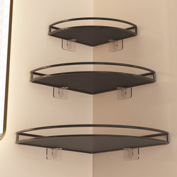 Bathroom Shelf, No-Drill Wall-Mounted Toilet Washstand, Shower Room Corner Triangular Storage Rack