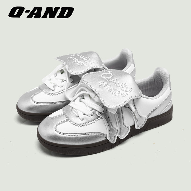 Chianda silver flip shoes women's 2025 new popular racing casual shoes ...