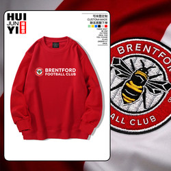 23-24 Brentford Football Fans Cheering for Their Team Home Round-Neck Sweatshirt Top Jacket Long-Sleeve Pullover