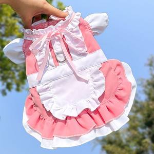 
Parenting maid outfit pet dog cat skirt chest and back can be hung for traction dog walking supplies spring and summer teddy bear method