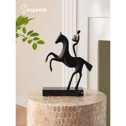 Seesova Has Instant Wealth, Light Luxury Ornaments for the Living Room, Entrance Hall, Desktop, Year of the Horse Creative High-End Artistic Decorations
