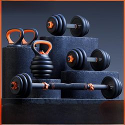 Dumbbell Men's Fitness Home Equipment Kettlebell Set Dormitory Adjustable Weight Barbell Dumbbell Storage Rack Gift