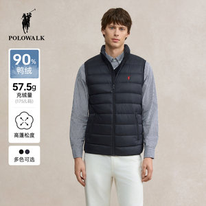 【特惠】POLOWALK男士排骨羽绒马甲2025冬季款百搭保暖90鸭绒背心