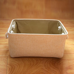 Cotton and Linen Fabric Storage Basket Japanese-Style Bedroom Miscellaneous Storage Box Toy Snack Clothing Storage Basket Dirty Clothes Storage Basket
