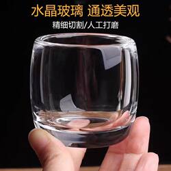 Crystal Glass Cup, Thickened Health-Preserving Chinese-Style Tea Cup, Non-Hot to the Touch, Master Cup for Tasting Tea, Personal Use Small Finger Cup