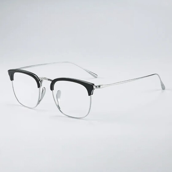 
2026 pure titanium eyebrow glasses frame Japan Wannian Turtle 902 same style plate large frame plain artifact retro frame