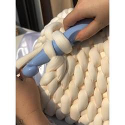 Velvet Bag DIY Handmade Woven Bag Thick Icelandic Yarn Material Kit Finished Crystal Velvet Handbag 2025 New Model