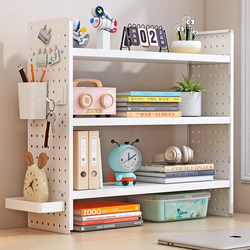 Desktop Bookshelf Storage Rack Multi-Layer Bedroom Storage Rack Countertop Office Desk Home Student Desk Pegboard Shelf